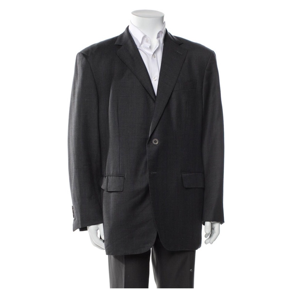 Ermenegildo Zegna Gray Superfine Australian Wool Blazer Sport‎ Coat 46R